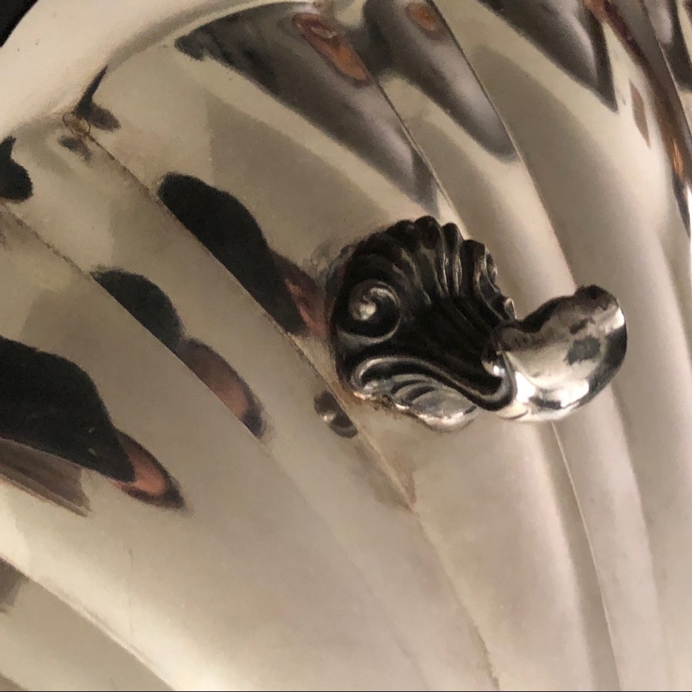 Silver Shell Footed Serving Tray - Large - Picture 8 of 14